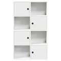 vidaXL Knižnica biela 60x24x101,5 cm kompozitné drevo