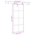 vidaXL Posuvné dvere s kovaním čierne 90x205 cm ESG sklo