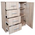 vidaXL Komoda z drevotriesky, 79x35x88 cm, dubová farba