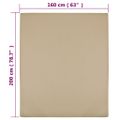 vidaXL Plachty Jersey 2 ks sivohnedá 160x200 cm bavlna
