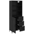 vidaXL Highboard Čierny dub 69,5 x 34 x 180 cm Kompozitné drevo