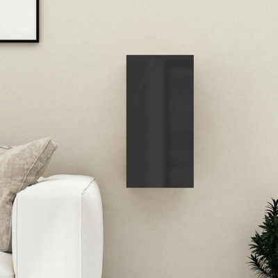 vidaXL TV skrinka, lesklá čierna 30,5x30x60 cm, kompozitné drevo