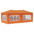 vidaXL Prístrešok na párty 575 x 288 x 245 cm Oranžová Oxfordská látka