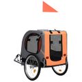vidaXL Vozík za bicykel pre psa, oranžovo sivý