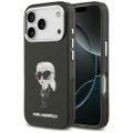 Puzdro Karl Lagerfeld pre iPhone 17 Pro 6,3" IML Aquarelle Karl & Logo MagSafe čierna