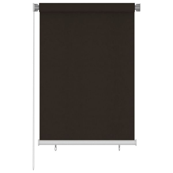 vidaXL Vonkajšia zatemňovacia roleta 100x140 cm hnedá HDPE