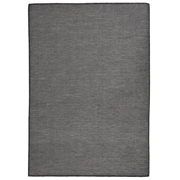 vidaXL Vonkajší koberec s plochým tkaním 160x230 cm sivý