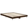 vidaXL Posteľný rám bez matraca dymový dub 140x190 cm kompozitné drevo