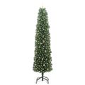vidaXL Umelý vianočný stromček Zelená 240 cm PVC, oceľ a plast