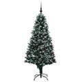 vidaXL Umelý vianočný stromček Zelená 180 cm PVC a Oceľ a Plast