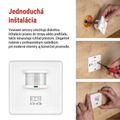 PIR senzor (pohybové čidlo) IP20 1200W, biela