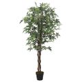vidaXL Umelý javorový strom 756 listov 200 cm zelený
