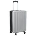 vidaXL Kufor so zámkom Strieborná 43 x 27 x 66 cm ABS plast