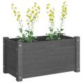 vidaXL Záhradný kvetináč sivý 60x31x31 cm borovicový masív