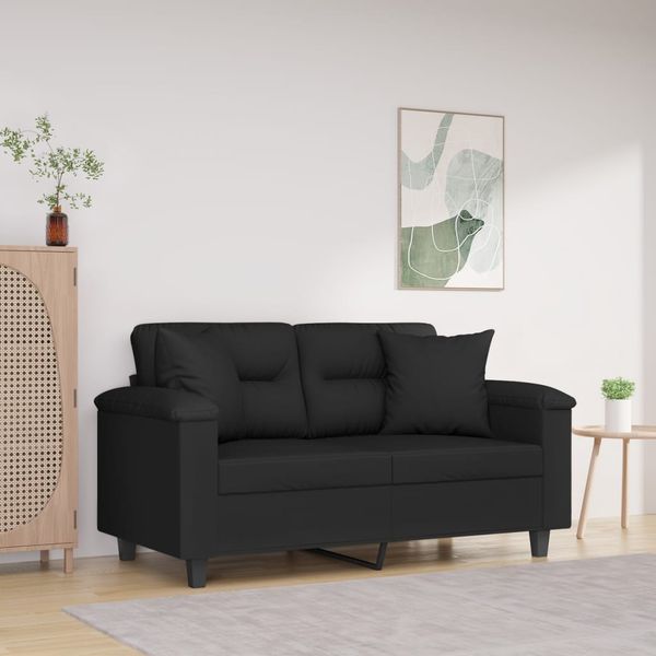 vidaXL Dekoratívne vankúše 2 ks čierne 40x40 cm mikrovláknová látka