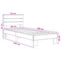 vidaXL Rám postele s čelom Dub artisan 80 x 200 cm Kompozitné drevo