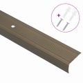 vidaXL Schodové hrany 30 ks Hnedá 67 x 3.5 x 3 cm Hliník