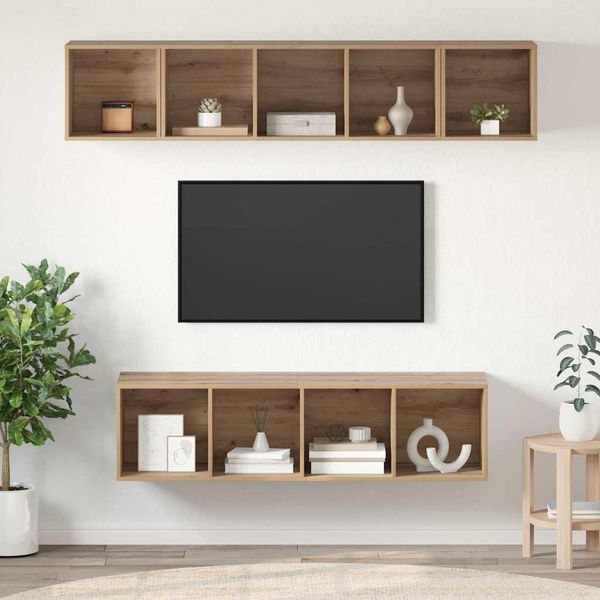 vidaXL Zostava TV skriniek 4 pcs Remeselný dub Kompozitné drevo