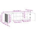 vidaXL TV skrinka Biela 150 x 31 x 50 cm Kompozitné drevo