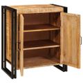 vidaXL Nočný stolík Hnedá 66 x 35 x 76 cm Masívne surové mango drevo