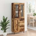 vidaXL Highboard 2 ks Staré drevo 69,5 x 34 x 180 cm Kompozitné drevo