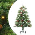 vidaXL Umelý vianočný stromček 150 LED Teplá biela PVC a kov Zelená