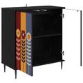 vidaXL Servírovacia skriňa ESSEN Čierny dub 69 x 33 x 76 cm