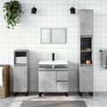 vidaXL 3-dielna sada kúpeľňového nábytku betónová kompozitné drevo