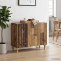 vidaXL Servírovacia skriňa Staré drevo 89 x 34,5 x 60 cm