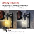 Záhradné nástenné svietidlo ZALA,  12,8 × 8,0 × 23,0 cm, 1 × E27, 15 W
