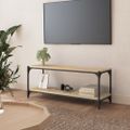 vidaXL TV skrinka dub sonoma 100x33x41 cm spracované drevo a oceľ