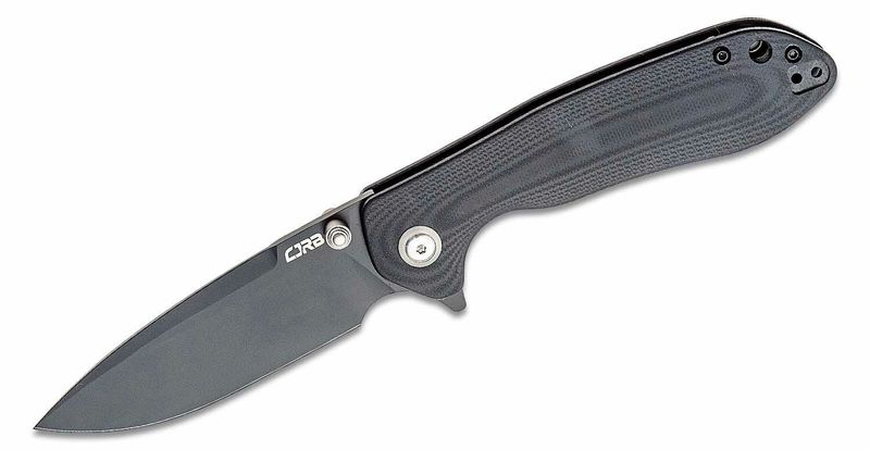 CJRB J1920-BBK Scoria vreckový nôž 8,8 cm, celočierna, G10