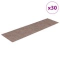 vidaXL Schodové rohože, samolepiace, 30 ks, 76x20 cm, svetlohnedé, obdĺžnikové