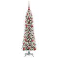 vidaXL Umelý vianočný stromček Biela 120 cm PVC, kov a plast