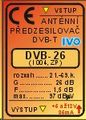 Ivo DVB-26 zosilňovač 26dB (5-12V)