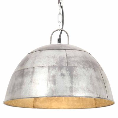 vidaXL Industriálna vintage závesná lampa 25 W, strieborná 41 cm E27