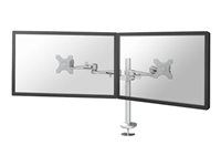 Montážna sada - plný pohyb - pre 2 LCD displeje - strieborná - veľkosť obrazovky: 10"-27" - priechodka, upevniteľné na stôl