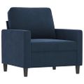 vidaXL Kreslo modré 60 cm zamat