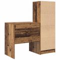 vidaXL Stôl Staré drevo 115,5 x 50 x 127 cm 2 ks