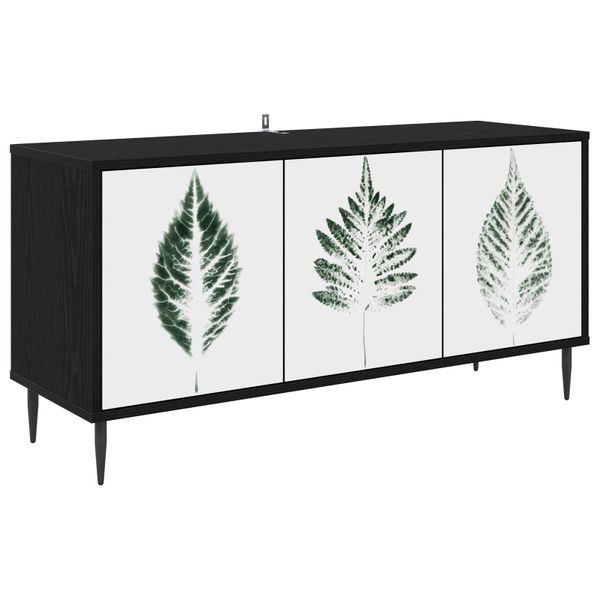 vidaXL TV skrinka HANAU 102 x 33 x 51 cm Čierny dub Kompozitné drevo