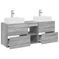 vidaXL Set kabinetov do kúpeľne 3 ks Sivý Sonoma 49,5 x 41 x 62,5 cm