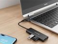 Swissten usb-c hub 4-in-1 (usb-c 100w, hdmi 4k, 2x usb-a) aluminium