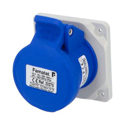 Zásuvka vstavaná 23270 IP54/230V/16A/3P 6h, priama - SpeedPRO