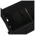 vidaXL Kvetináč čierny 77x25x104,5 cm borovicový masív
