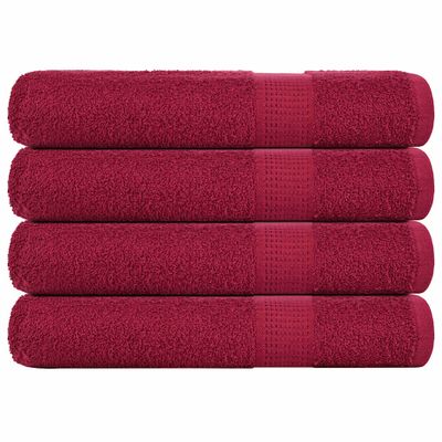 vidaXL Saunové osušky FROGN 4 ks bordové 80x200 cm 360 g/m²