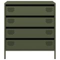 vidaXL Komoda olivovozelená 68x39x73,5 cm oceľ valcovaná za studena