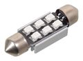 Žiarovka 6 SMD LED 12V suf. SV8.5 38mm s rezistorom CAN-BUS modrá