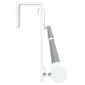vidaXL Záclonové koľajnice 2 ks biele a strieborné 40-60 cm hliník