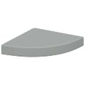 vidaXL Plávajúce rohové police 2 ks, sivé 25x25x3,8 cm, MDF
