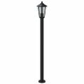 vidaXL Vonkajšia stojaca lampa čierna 120 cm nehrdzavejúca oceľ